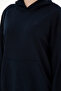 Women's Navy Blue Hooded Sweatshirt 50291264-Vr033 - 7