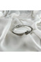 Women's Steel Bracelet Silvery Figure Single Stone