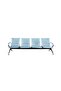 Cosmos 4 Seater Metal Bench Without Cushion Contemporary and Spacious Bench - 2