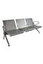 Banco Hf 3 Seater Metal Bench- Bold Bench With Mesh Back and Seat - Powder Coated Arms and Legs-Grey - 2