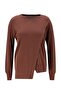 Aller Detailed Knitwear Sweater 24Kd2005 Red Brown - 6