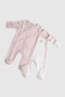 2-Piece Organic Cotton Pink Jumpsuit Set with Gloves and Booties - 4