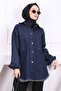 Navy Blue Tasseled Denim Jacket