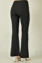 Women's Black High Waist Shaping / Sculpting Flared Leg Palazzo Pants - 4