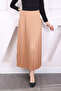 Biscuit Leather Look Pleated Skirt - 4