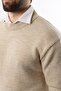 Beige Crew Neck Overfit Men's Knitwear Sweater E7402 - 6