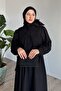 Side Gathered Jacket Black Set - 2