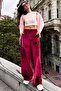 Burgundy Wide Leg Velvet Tracksuit Mg2283 - 2