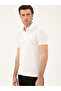 White Slim Fit Polo Neck Mercerized T-Shirt 50284769-Vr013 - 3