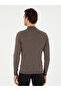 Mink Slim Fit Cashmere Silk Blended Quarter Turtleneck Knitwear Sweater 50296503-Vr052 - 5