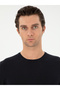 Navy Blue Slim Fit Cashmere Silk Blend Crew Neck Knitwear Sweater 50293273-Vr033 - 2