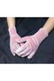 Miela Girl Child Velvet Wrist Length Gloves Powder - 4