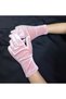 Miela Girl Child Velvet Wrist Length Gloves Powder - 3