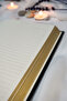 Elif Vav Patterned Thermo Leather + Wooden Notebook - Lined Notebook - Gift (17X24 cm - 320 Pages) - 4