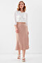Midi Length Skirt with Side Zipper