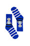 Rick Blue Patterned Unisex Special Series Happy Colorful Combed Cotton Socks - 7