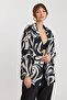Patterned Collar Detailed Crinkle Jacket - 3