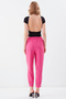 Elastic Waist Pleated High Waist Trousers - 5
