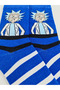 Rick Blue Patterned Unisex Special Series Happy Colorful Combed Cotton Socks - 4