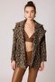 Leopard Pattern Double Pocket Jacket with Side Slits - 3