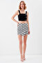 Floral Patterned Button Front Short Skirt - 2