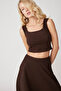 Thick Strap Crop Blouse - 6