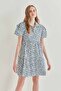 Leopard Pattern Front Buttoned Wide Cut Dress