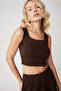 Thick Strap Crop Blouse - 2