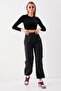 Parachute Fabric Trousers with Elastic Detail - 2