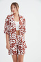 Casual Patterned Ethnic Jacket - 4
