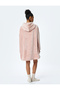 Long Sleeve Oversize Hooded Plush Dressing Gown with Pockets - 4