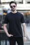 Men's Crew Neck Regular Fit Cotton T-Shirt Black - 5446 - 7