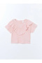 Lcw Baby Pink Crew Neck Basic Baby Girl Blouse and Pants 2Pcs - 2