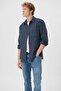 Men's Pocket Long Sleeve Shirt m 0210966   Sky Dark Blue