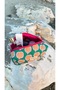 Pomegranate Pattern Fabric Toiletry Bag, Portable Toiletry Bag Travel Bag - 3