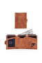 Verona Tan Zippered Genuine Leather Wallet Unisex Rfid Protected Coin Pocket Men's and Women's Wallet