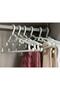 Patterned Flexible Thick Dress Pants Scarf Coat Hanger Set of 12 - White - 2