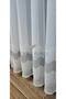 Farbateks Planting Lizvon Gray Anatrasit Striped 1/3 Layer Pleated Tulle Curtain - 2
