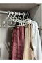 Patterned Flexible Thick Dress Pants Scarf Coat Hanger Set of 6 - White - 2