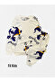 Boy's 100% Cotton Yellow Navy Blue Dragon Patterned White Long Sleeve Pajama Set - 2