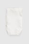 2-Piece Organic Cotton Snap Fastener Twig Ecru Baby Undershirt Set - 6