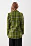 Long Collar Detailed Patterned Jacket - 6
