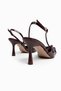 Wanda Claret Red Patent Leather Belt Detail Ankle Strap Women's Heeled Shoes - 8