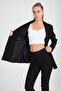 Women's Blazer Jacket Belted Pocketed Tapered Trousers Set - 5