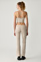 Women's Flared Leg Soft Stone Color Leggings - 6
