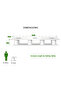 Projekt 7 Rec 600 20 Seater Square Modular Conference Table White - 4