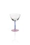 Blue Pink 240 ml Footed Glass Ice Cream Bowl