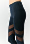 طماق نسائية باللون الأزرق الداكن بطول كامل مع تفاصيل من التول - 5