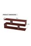 Modern TV Stand and Coffee Table with 2 Tier Storage Shelf, Monitor Stand for Home-APPLE CHERRY - 4