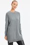 Tunic with Stone Detail on the Shoulder and Sleeve Gray Melange - 2
